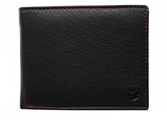 Pánska kožená peňaženka SG 2614538 čierno červená