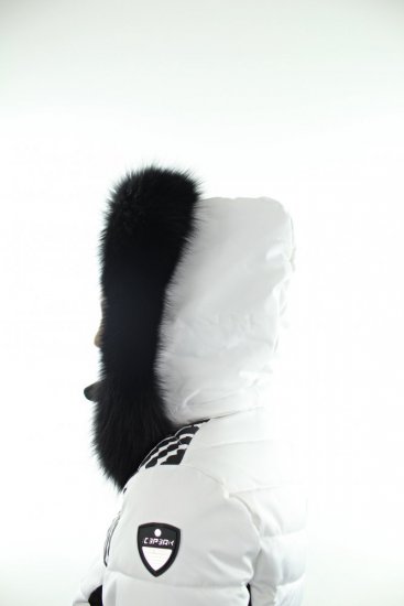 Kožušinový lem na kapucňu líška čierna L 06/2 (65 cm)