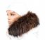 Kožušinový lem na kapucňu - golier medvedíkovec snowtop melír hnedo - béžový M 33/8(50 cm)