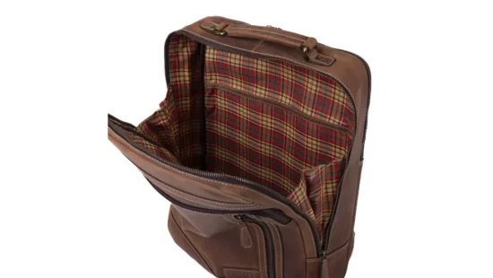 Kožený batoh na notebook UNISEX 28278 hnědý - vnitřní vybavení 1