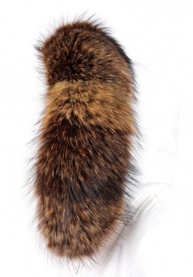 Fur trim on the hood - raccoon collar snowtop brown - beige highlights M 33/11 (65 cm) 1