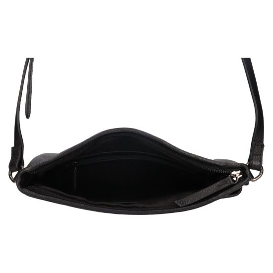 Dámská kožená kabelka 212777 černá - vnitřní vybavení