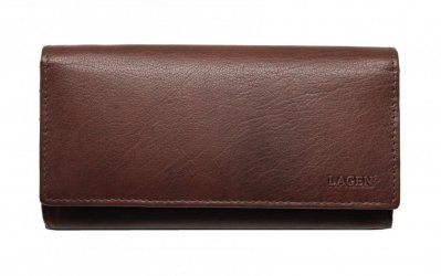 Dámska kožená peňaženka V 240 tmavo hnedá