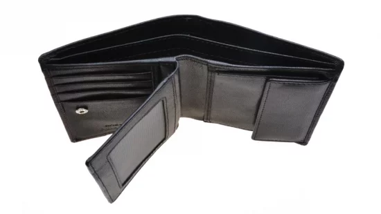 Pánska kožená peňaženka SG-27103 čierna - vnútorná výbava