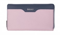Dámská kožená peněženka SG-27622 růžová/modrá