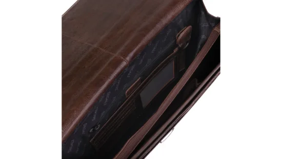 Kožená aktovka SG-27005 hnědá - vnitřní vybavení