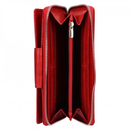 Dámska kožená peňaženka LG - 22162 červená - vnútorná výbava