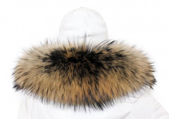 Kožešinový lem na kapuci - límec mývalovec snowtop M 35/46 (84 cm)