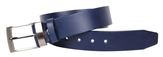 Pánský kožený opasek 234-PR56 modrý 5 Pánský kožený opasek 234-PR56 modrý 5