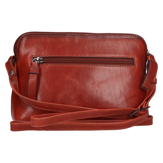 Dámská kožená kabelka LGB 2022 koňak - zadní strana