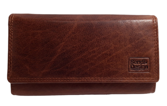 Dámská kožená peněženka B-D204 RFID hnědá