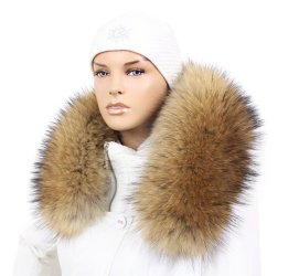 Exkluzivní kožešinový lem na kapuci - límec mývalovec MX 01/3 (63 cm)