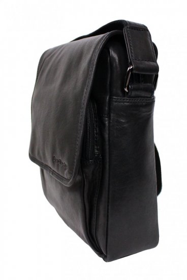 Pánská kožená taška přes rameno Tobi černá 1
