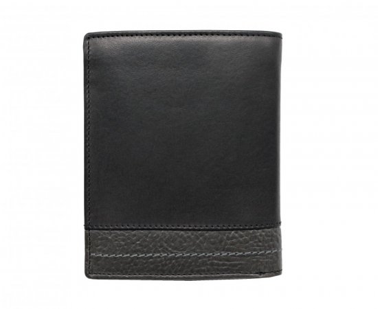 Pánska kožená peňaženka 29513202519 čierna-sivá 1
