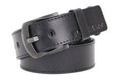 Pánsky kožený opasok Black Hand 2130-98 čierny prešitý 1