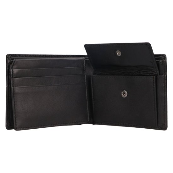 Pánská kožená peněženka 212520 A černá - mincovník