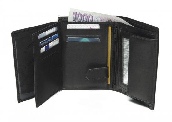 Pánská kožená peněženka V-226 černá 1