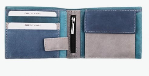 Pánská kožená peněženka 27301152007 modrá