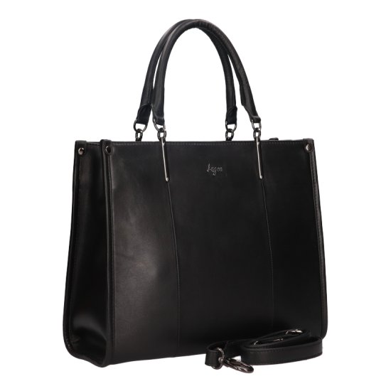 Dámská kožená kabelka BLC-223-2181 černá - odnímatelný ramenní popruh