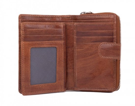 Dámska kožená peňaženka SG-21619 hnedá 2