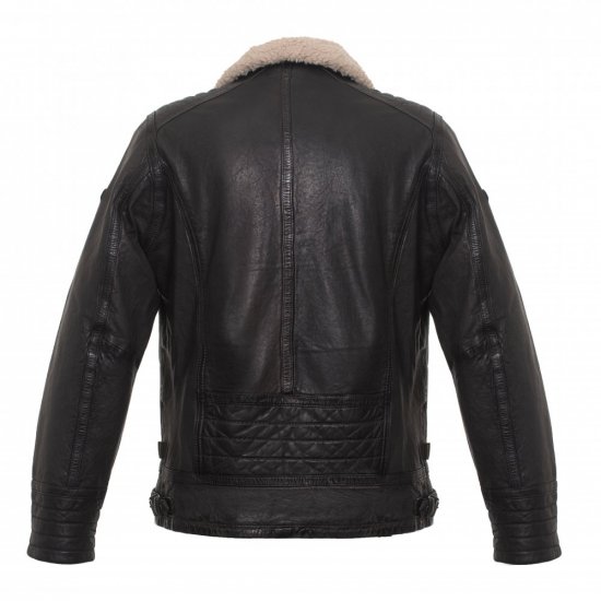 Pánská kožená bunda  25201 černá 2