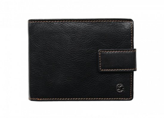 Pánska kožená peňaženka 29071142007C čierna - koňak