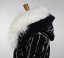 Kožušinový lem na kapucňu - golier medvedíkovec snehobiely (75 cm)