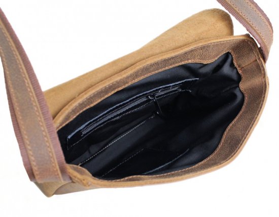 Pánska kožená taška cez rameno Scorteus 1453 hnedá melír