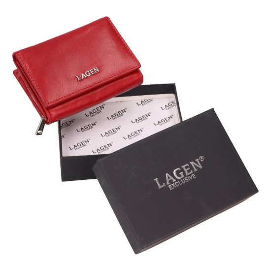 Dámska kožená peňaženka LG-22152 červená - darčeková krabička Dámska kožená peňaženka LG-22152 červená - darčeková krabička