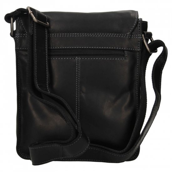 Pánská kožená taška přes rameno BLC/221-1647 černá 5