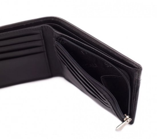 Pánska kožená peňaženka SG-7493 čierno sivá 4