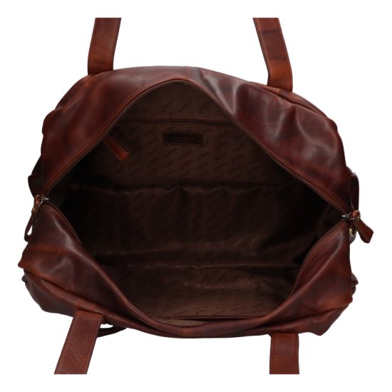 Kožená cestovní taška BLC-221-1414 hnědá melír - vnitřní výbava