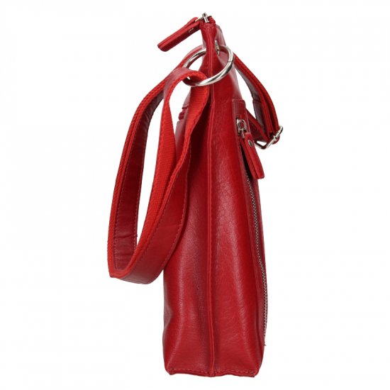 Dámská kožená taška přes rameno BLC/23287/16 červená 3