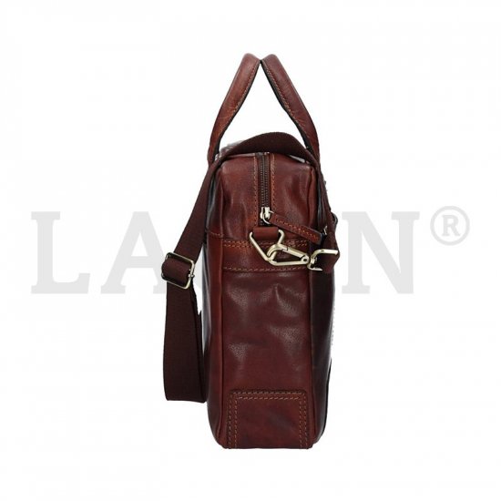 Pánska kožená taška cez rameno LN-222011 hnedá