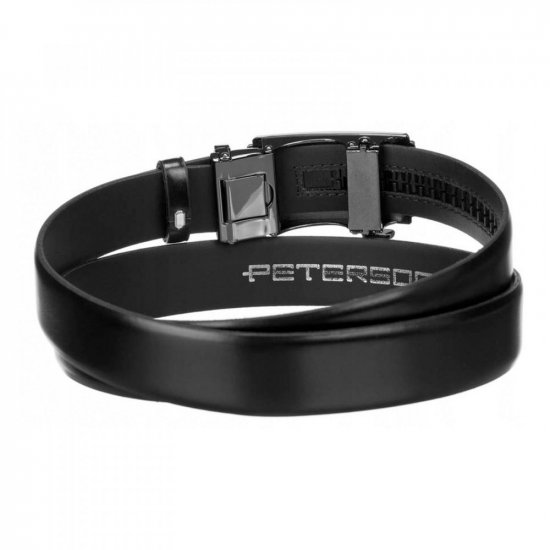 Pánský kožený opasek PETERSON PAS-2CA3 černý 3