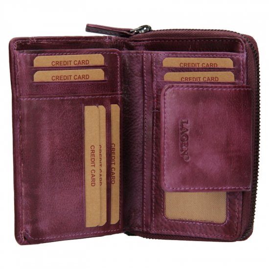 Dámská kožená peněženka 2931/D fialová 2
