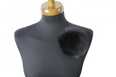 Kožešinová bambule liška černá (8 cm)