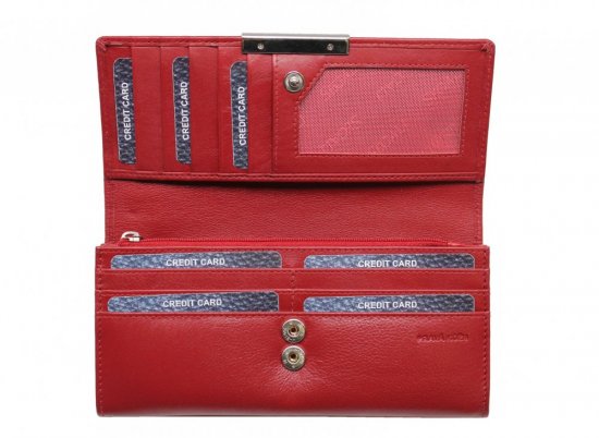 Dámská kožená peněženka SG-27066 červená