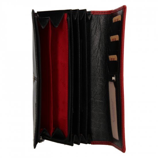 Dámska kožená peňaženka BLC/24228/219 čierná/červená 3