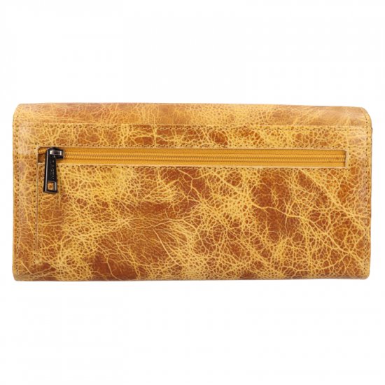 Dámska kožená peňaženka LG-22164 gold - zadný pohľad