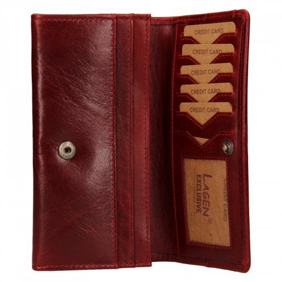 Dámska kožená peňaženka W-22025/T červená 1