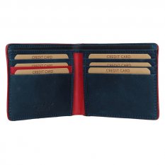 Pánská kožená peněženka 250043 modro červená 1