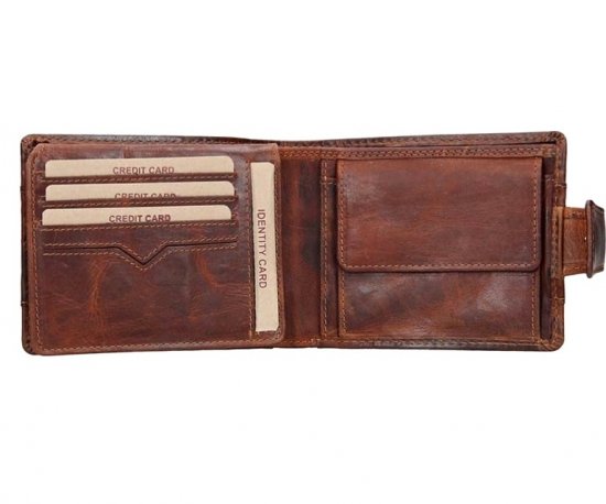 Pánská kožená peněženka V-298/M hnědá 2