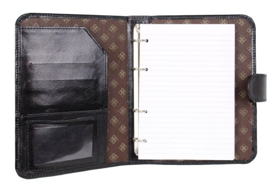 Kožený diář A5 SC Komen. černý - vnitřní výbava Kožený diář A5 SC Komen. černý - vnitřní výbava