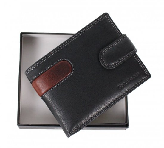 Pánská kožená peněženka D-B201 RFID černá 5
