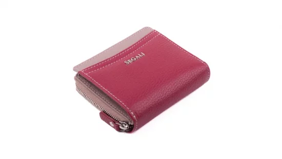 Dámska kožená peňaženka SG-27544B Viva Magenta/Cameo Rose