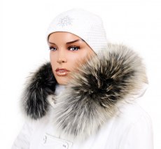 Kožešinový lem na kapuci - límec mývalovec arctic snowtop M 31/21 (65 cm)