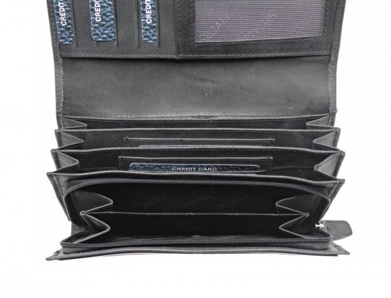 Dámska kožená peňaženka SG-207 čierna - vnútorná výbava 01