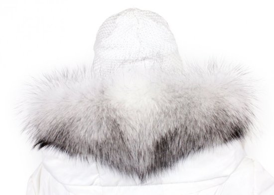 Kožešinový lem na kapuci - límec liška bluefrost white LB 21/10 (75 cm) 1