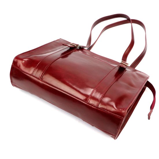 Dámská kožená kabelka Glorie bordo - spodní část